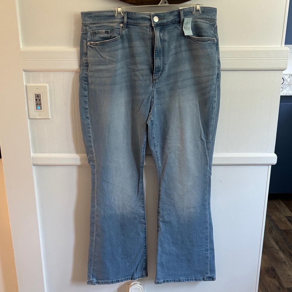 LOFT Light Blue Flare & Wide Leg Jeans